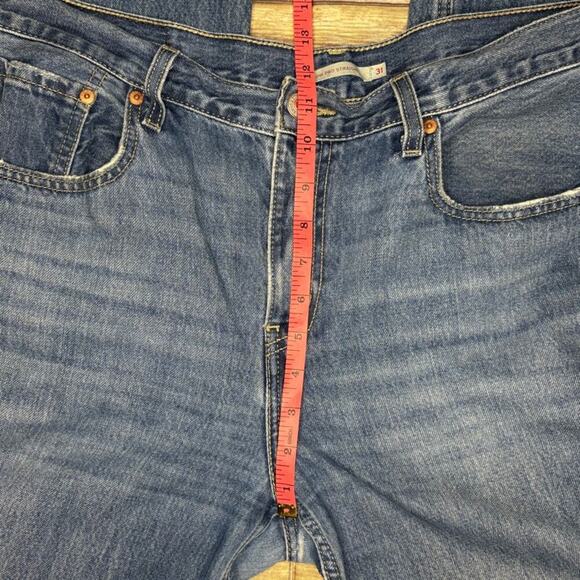 Levi's Low Pro Straight Distressed Thrashed Raw Hem Jeans Womens Sz W31 - Picture 6 of 8